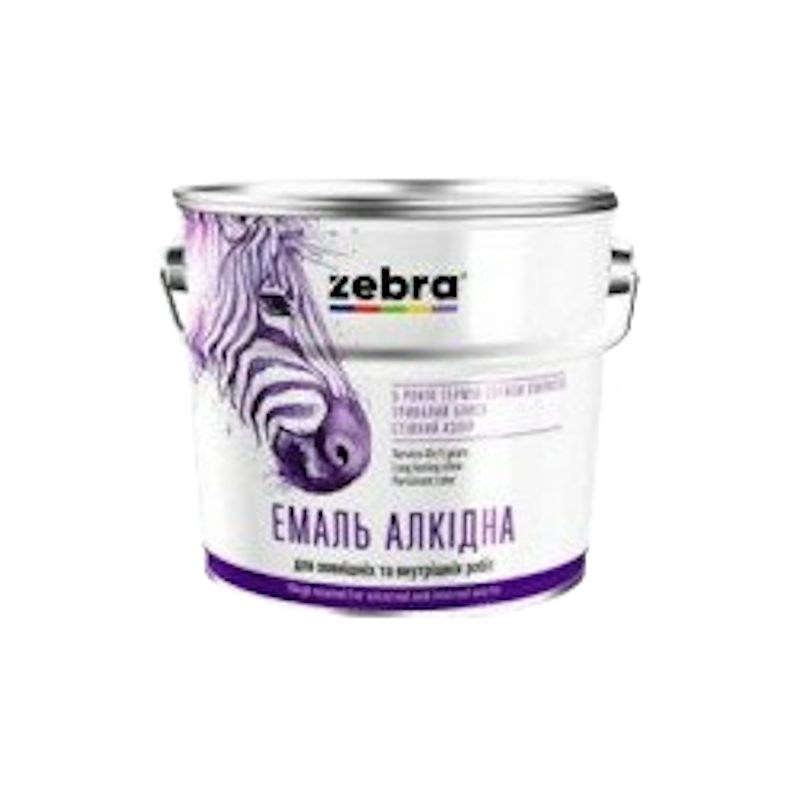 Емаль алкідна ZEBRA ПФ-116, глянець червоно-коричневий, 2,8кг